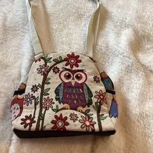 canvas owl bag